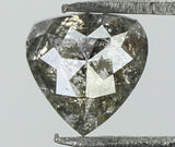 0.50 Ct Natural Loose Diamond Heart Grey Salt And Pepper Color 4.85 MM KDL7880