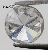 0.32 Ct Natural Loose Diamond Round White Milky Color I3 Clarity 4.50 MM KDL7914