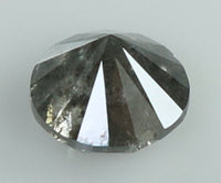 0.58 Ct Natural Loose Diamond Round Black Grey Salt And Pepper Color I3 Clarity 5.00 MM KDL7918