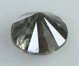 0.58 Ct Natural Loose Diamond Round Black Grey Salt And Pepper Color I3 Clarity 5.00 MM KDL7918