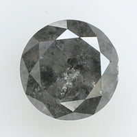 0.58 Ct Natural Loose Diamond Round Black Grey Salt And Pepper Color I3 Clarity 5.00 MM KDL7918