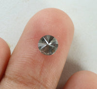 0.58 Ct Natural Loose Diamond Round Black Grey Salt And Pepper Color I3 Clarity 5.00 MM KDL7918