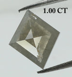 1.00 Ct Natural Loose Diamond Kite Grey Color I3 Clarity 9.10 MM KDL7955