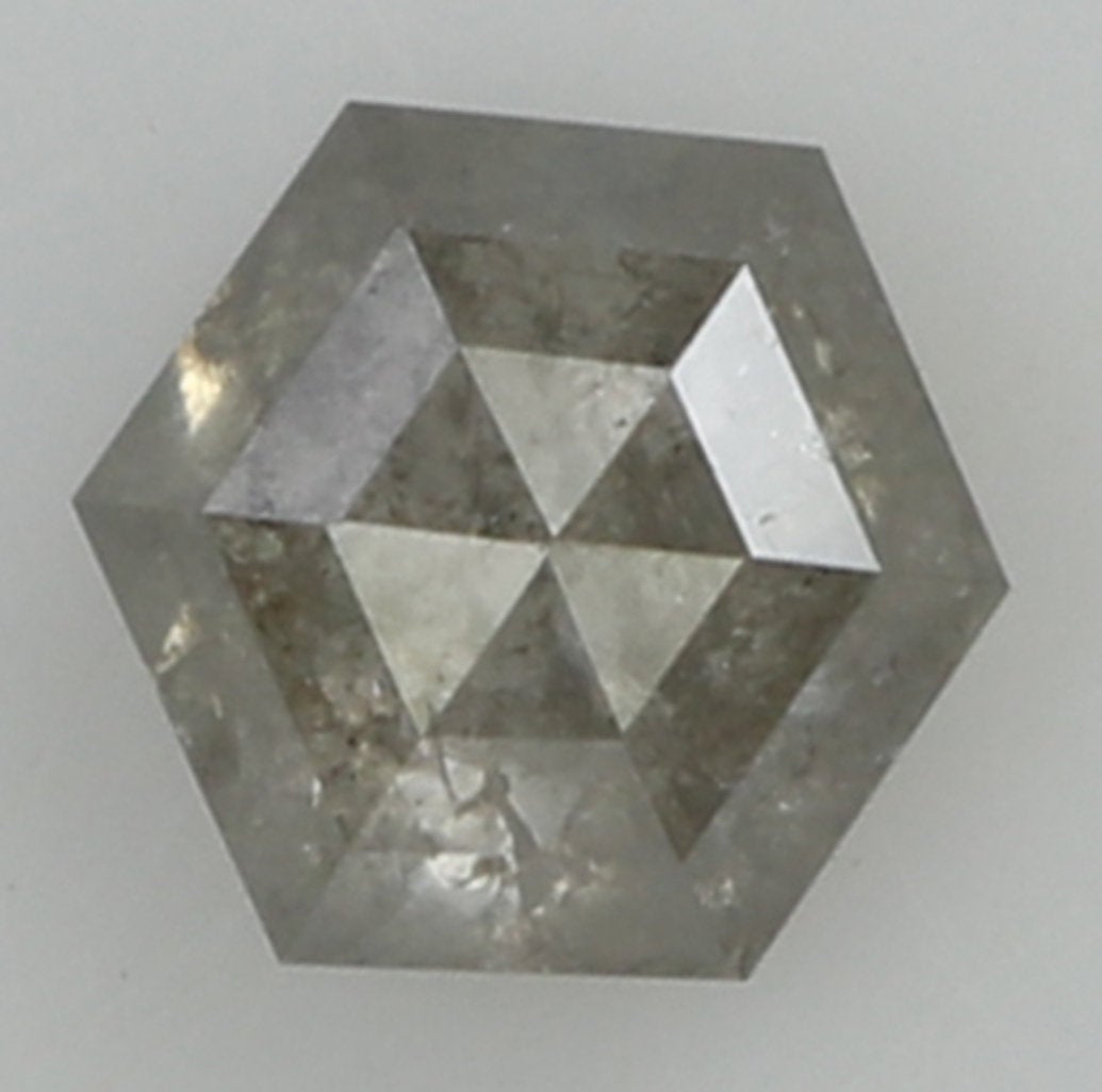 0.57 Ct Natural Loose Hexagon Shape Diamond Grey Color Hexagon Shape Diamond 4.70 MM Natural Loose Diamond Hexagon Rose Cut Diamond QL7965