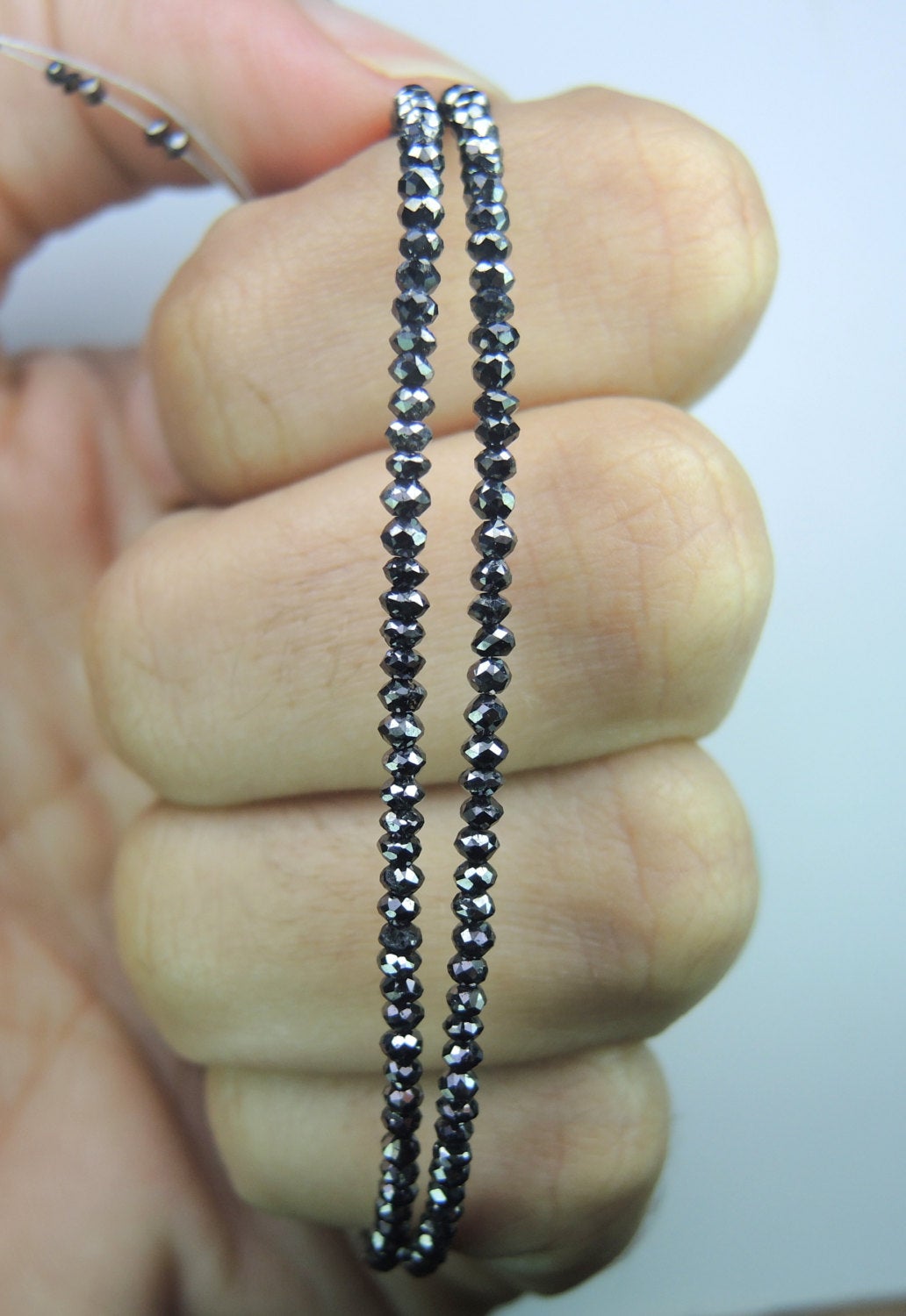 Natural Loose Diamond Black Bead Round I3 Clarity 1.50 To 2.50 MM 14.00 Ct Q67