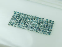 Natural Loose Diamond Brilliant Round Fancy Blue Color I1-I3 Clarity 100% Real Diamond 100 Pcs Q21