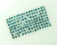 Natural Loose Diamond Brilliant Round Fancy Blue Color I1-I3 Clarity 100% Real Diamond 100 Pcs Q21