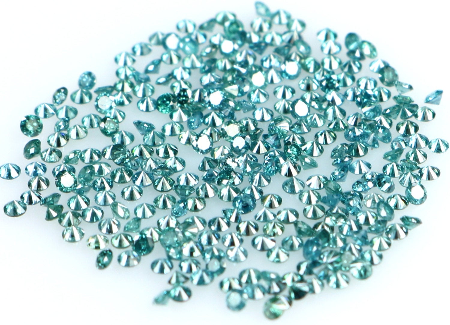 Natural Loose Diamond Brilliant Round Blue Color I1 I3 Clarity 1.10 to 1.55 MM 25 Pcs lot Q22